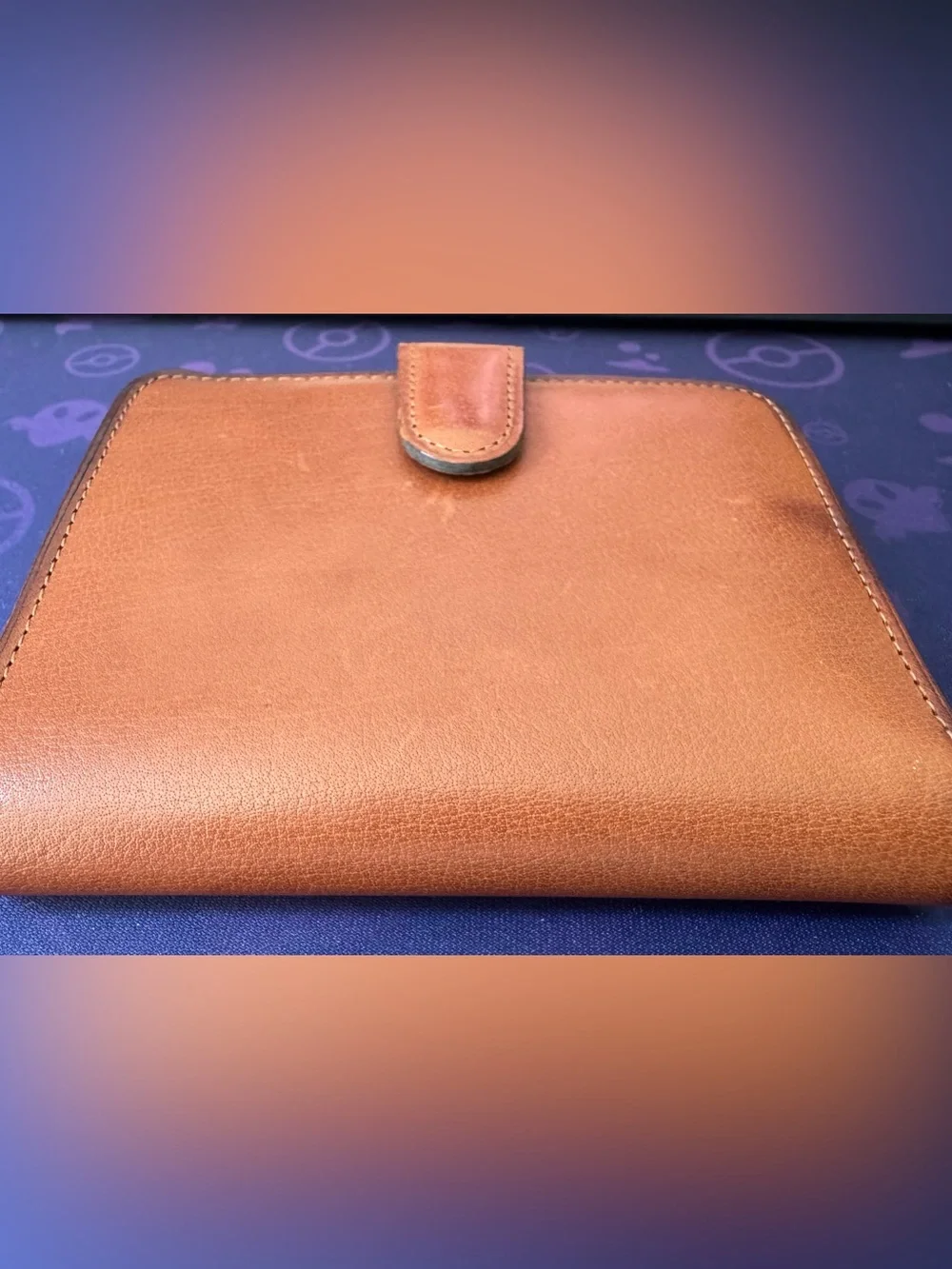 Coach Tan Leather Snap Wallet